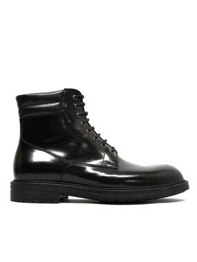 New! Magnanni Grayson Men's Crown Black Combat Boots 25833 Size 10 43 DD509A